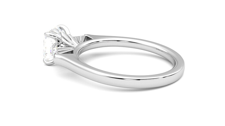 Taylor & Hart Mirror Asscher Engagement Ring 360 degree image 19