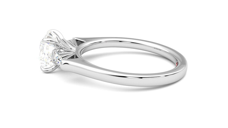 Taylor & Hart Mirror Asscher Engagement Ring 360 degree image 20