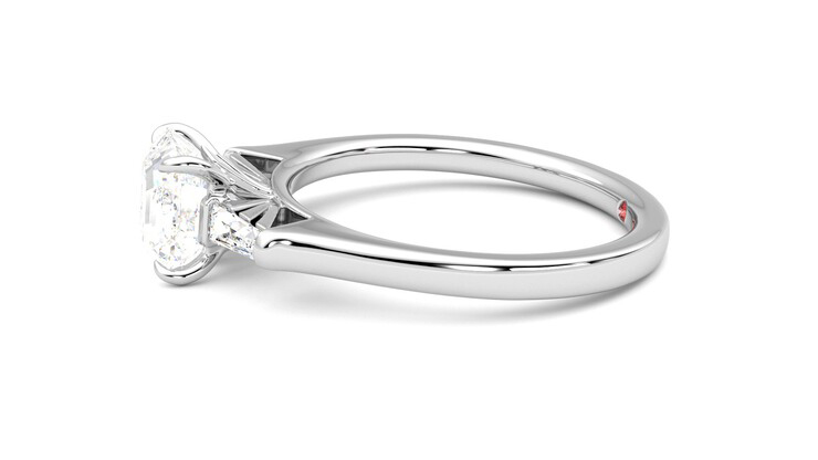 Taylor & Hart Mirror Asscher Engagement Ring 360 degree image 21
