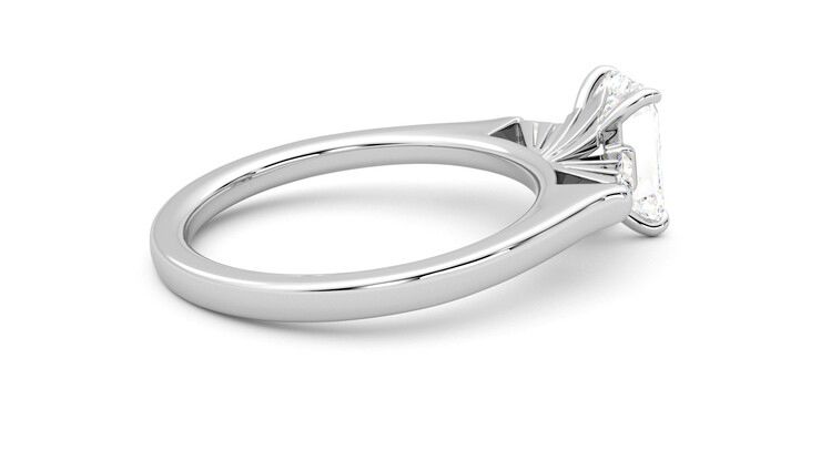 Taylor & Hart Mirror Emerald Engagement Ring 360 degree image 11