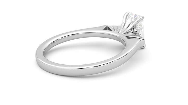 Taylor & Hart Mirror Emerald Engagement Ring 360 degree image 12