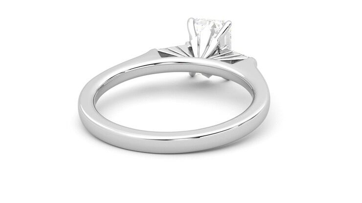 Taylor & Hart Mirror Emerald Engagement Ring 360 degree image 14