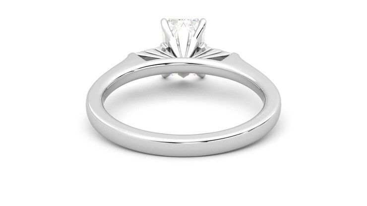 Taylor & Hart Mirror Emerald Engagement Ring 360 degree image 15