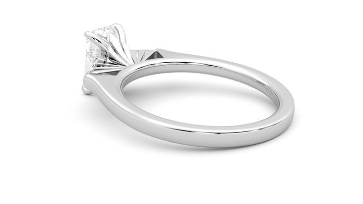 Taylor & Hart Mirror Emerald Engagement Ring 360 degree image 18