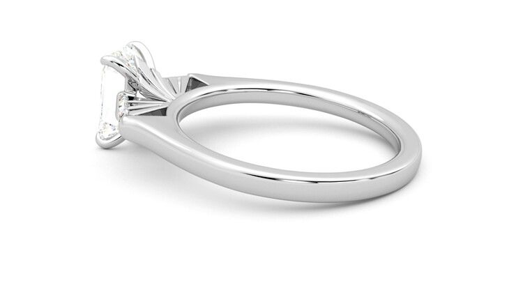 Taylor & Hart Mirror Emerald Engagement Ring 360 degree image 19