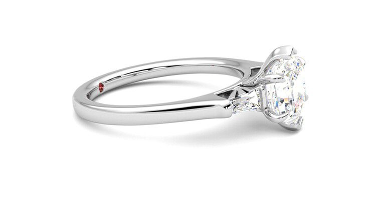 Taylor & Hart Mirror Hexagonal Engagement Ring 360 degree image 8