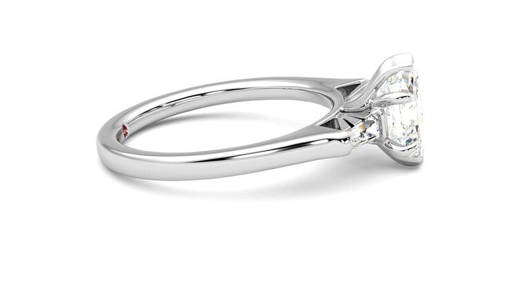 Taylor & Hart Mirror Hexagonal Engagement Ring 360 degree image 9