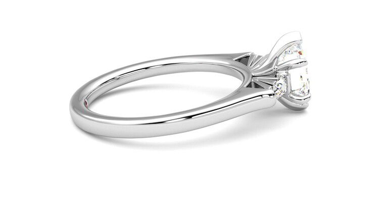 Taylor & Hart Mirror Hexagonal Engagement Ring 360 degree image 10