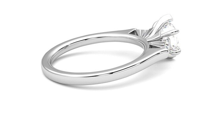 Taylor & Hart Mirror Hexagonal Engagement Ring 360 degree image 11