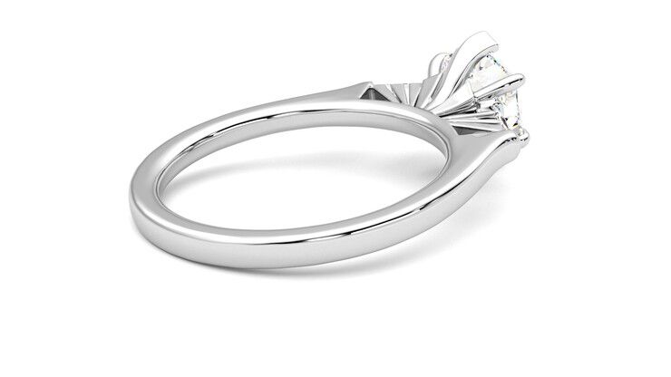 Taylor & Hart Mirror Hexagonal Engagement Ring 360 degree image 12