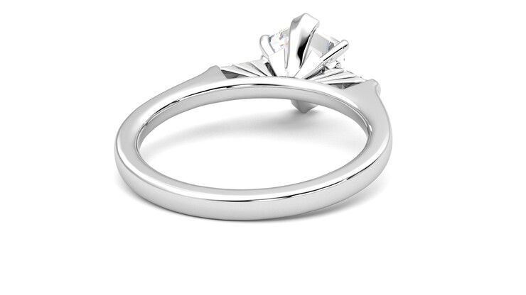 Taylor & Hart Mirror Hexagonal Engagement Ring 360 degree image 14