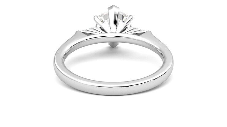 Taylor & Hart Mirror Hexagonal Engagement Ring 360 degree image 15