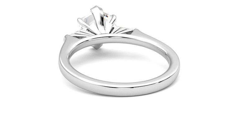 Taylor & Hart Mirror Hexagonal Engagement Ring 360 degree image 16