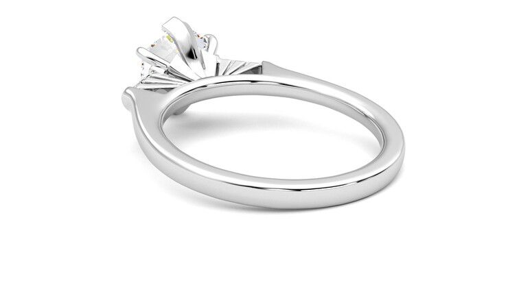 Taylor & Hart Mirror Hexagonal Engagement Ring 360 degree image 17
