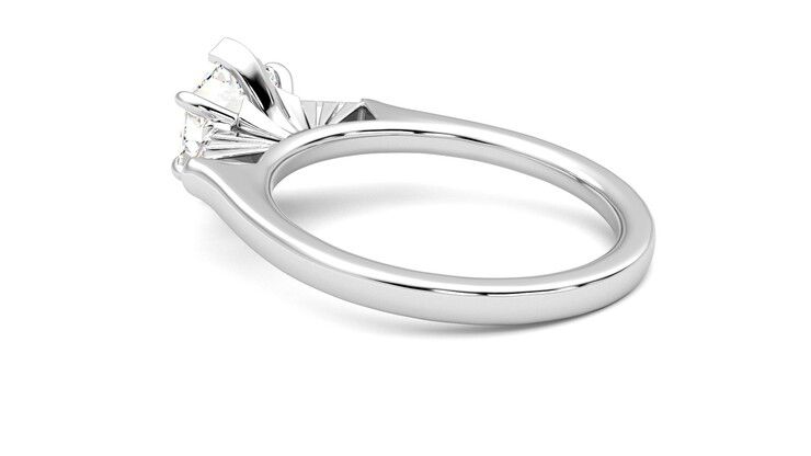 Taylor & Hart Mirror Hexagonal Engagement Ring 360 degree image 18