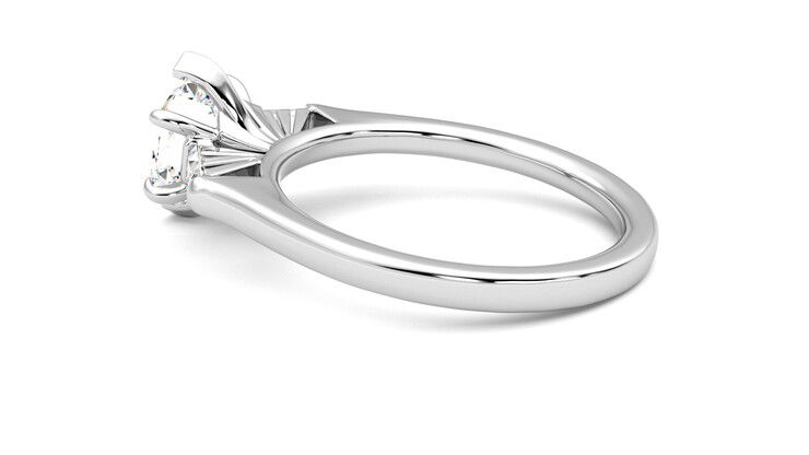 Taylor & Hart Mirror Hexagonal Engagement Ring 360 degree image 19