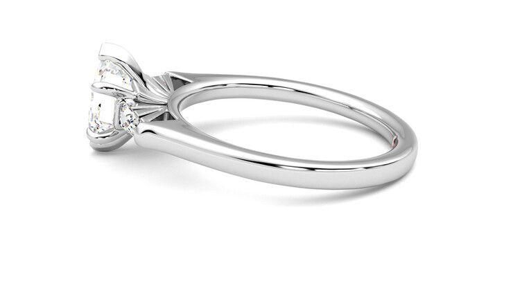 Taylor & Hart Mirror Hexagonal Engagement Ring 360 degree image 20