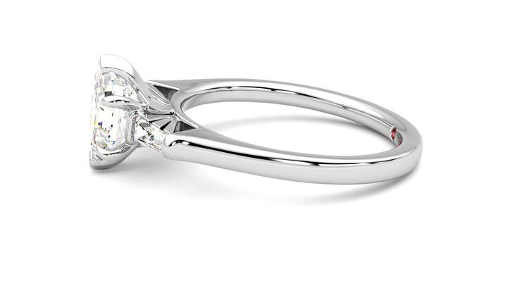 Taylor & Hart Mirror Hexagonal Engagement Ring 360 degree image 21
