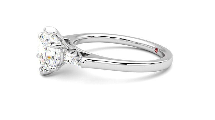 Taylor & Hart Mirror Hexagonal Engagement Ring 360 degree image 22