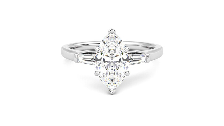 Taylor & Hart Mirror Marquise Engagement Ring 360 detail 01
