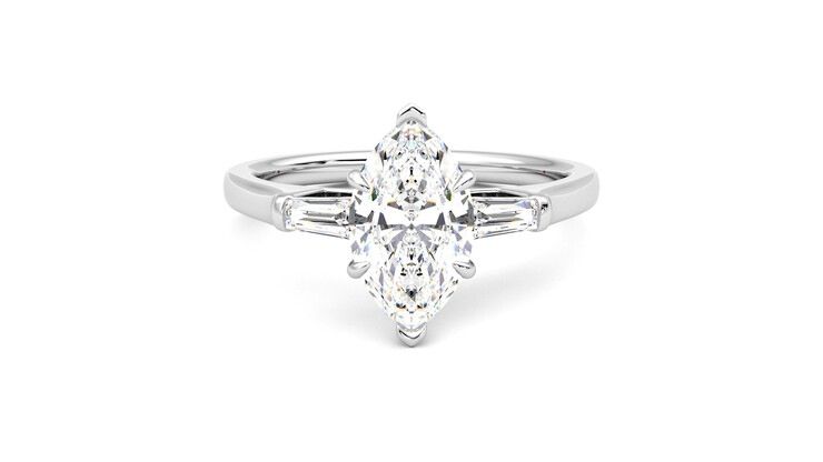 Taylor & Hart Mirror Marquise Engagement Ring 360 degree image 0