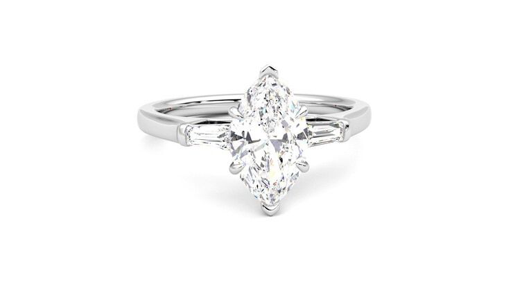Taylor & Hart Mirror Marquise Engagement Ring 360 degree image 2