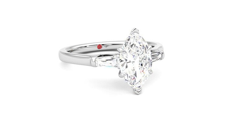 Taylor & Hart Mirror Marquise Engagement Ring 360 degree image 4