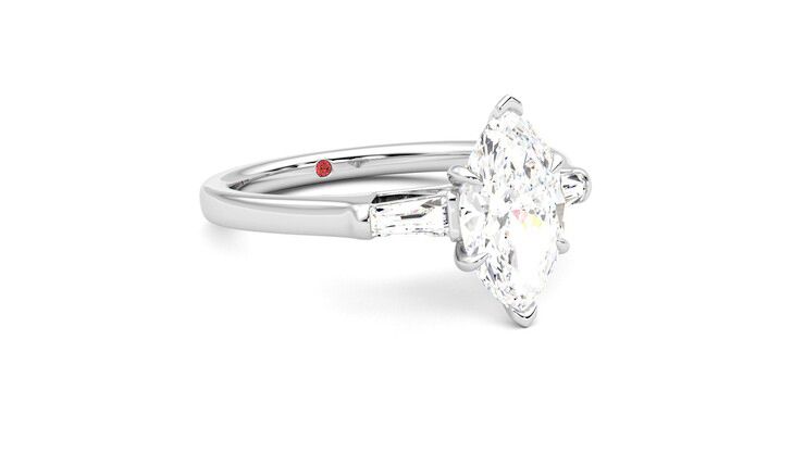 Taylor & Hart Mirror Marquise Engagement Ring 360 degree image 5