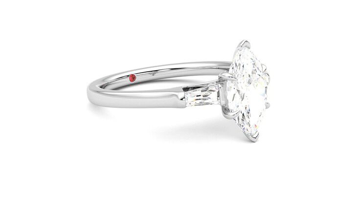 Taylor & Hart Mirror Marquise Engagement Ring 360 degree image 6