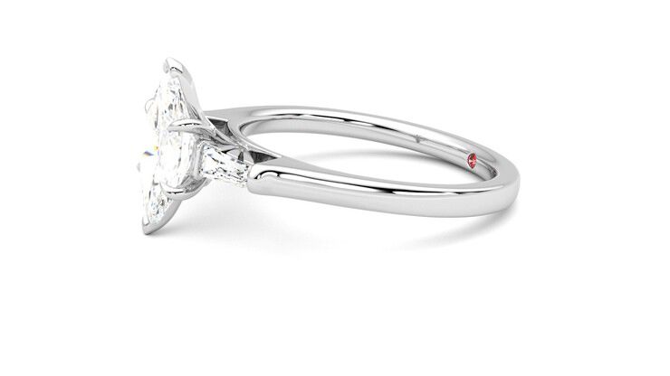 Taylor & Hart Mirror Marquise Engagement Ring 360 degree image 22