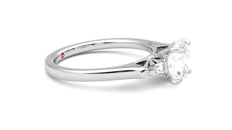 Taylor & Hart Mirror Round Engagement Ring 360 degree image 8