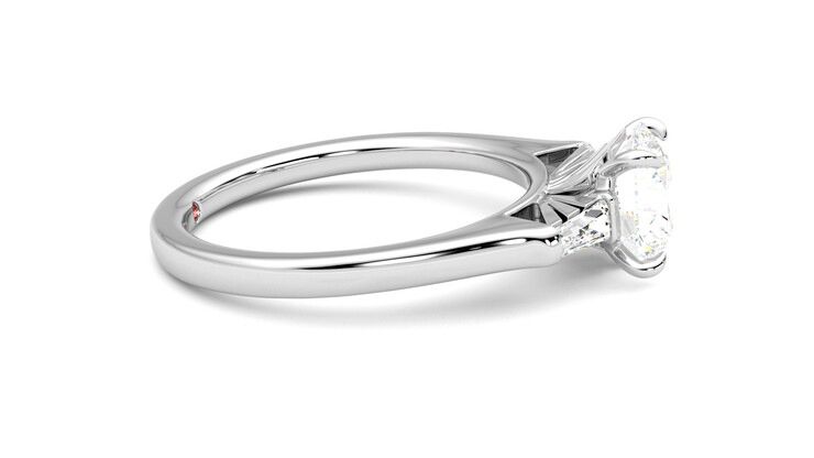 Taylor & Hart Mirror Round Engagement Ring 360 degree image 9