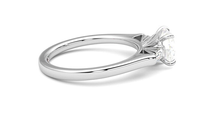 Taylor & Hart Mirror Round Engagement Ring 360 degree image 10