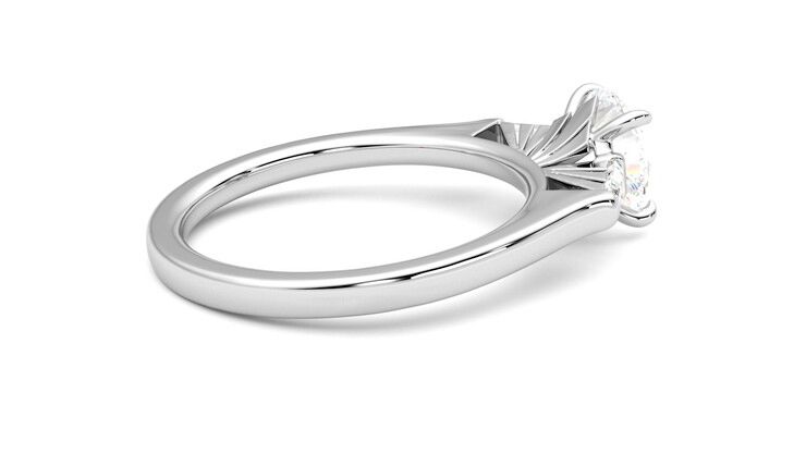 Taylor & Hart Mirror Round Engagement Ring 360 degree image 11
