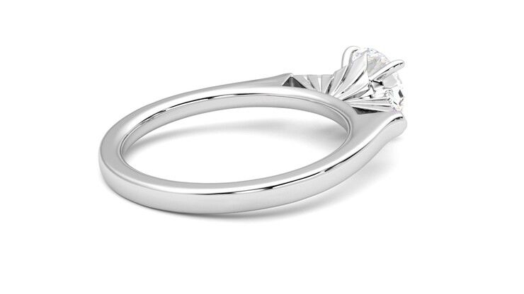 Taylor & Hart Mirror Round Engagement Ring 360 degree image 12