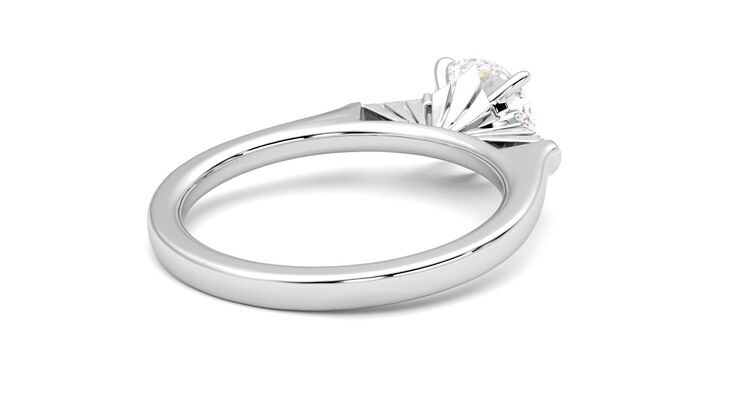 Taylor & Hart Mirror Round Engagement Ring 360 degree image 13