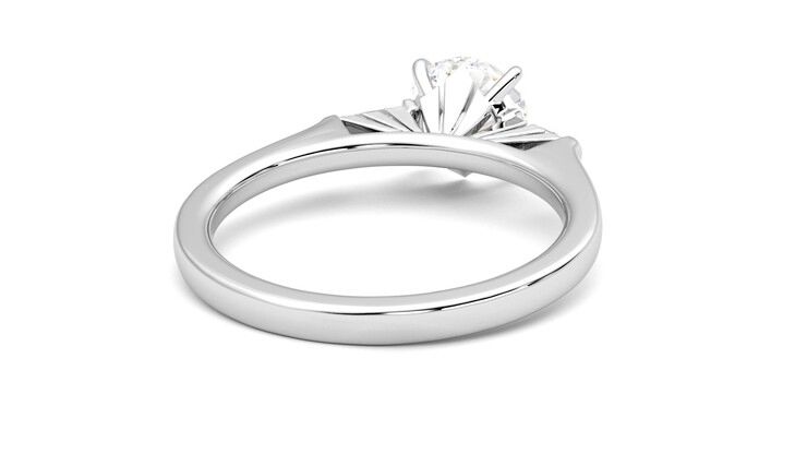 Taylor & Hart Mirror Round Engagement Ring 360 degree image 14