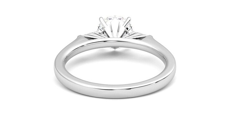Taylor & Hart Mirror Round Engagement Ring 360 degree image 15