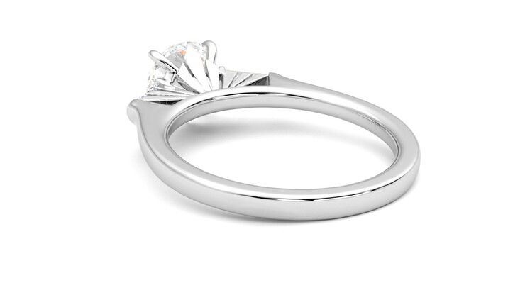 Taylor & Hart Mirror Round Engagement Ring 360 degree image 17