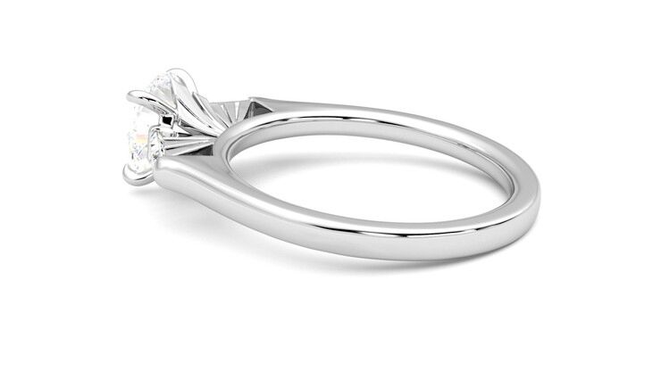 Taylor & Hart Mirror Round Engagement Ring 360 degree image 19