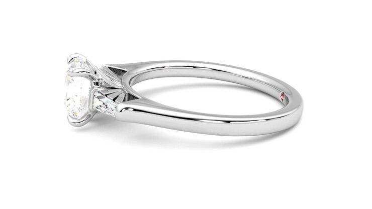 Taylor & Hart Mirror Round Engagement Ring 360 degree image 21