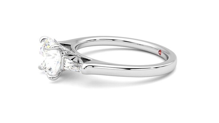 Taylor & Hart Mirror Round Engagement Ring 360 degree image 22