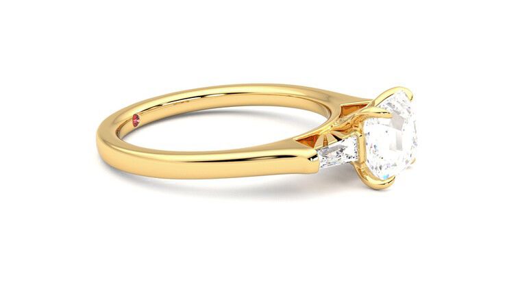 Taylor & Hart Mirror Asscher Engagement Ring 360 degree image 8