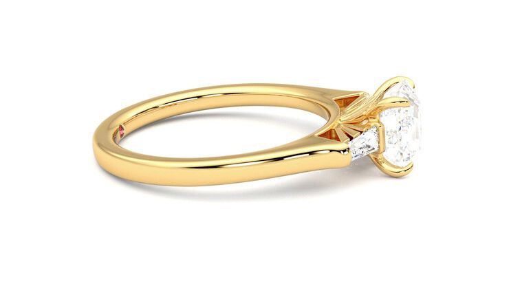 Taylor & Hart Mirror Asscher Engagement Ring 360 degree image 9