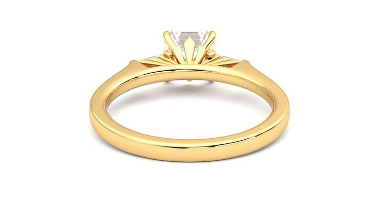Taylor & Hart Mirror Asscher Engagement Ring 360 degree image 15