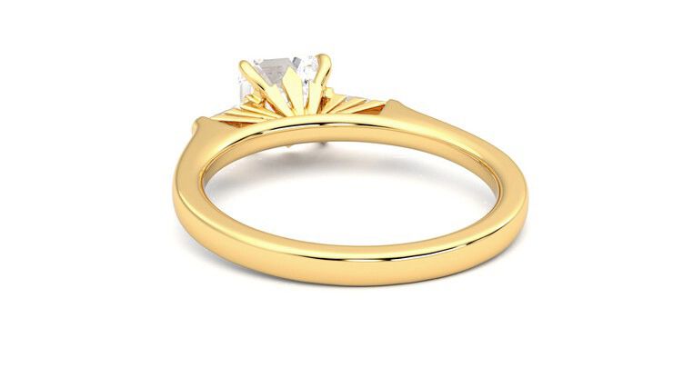 Taylor & Hart Mirror Asscher Engagement Ring 360 degree image 16