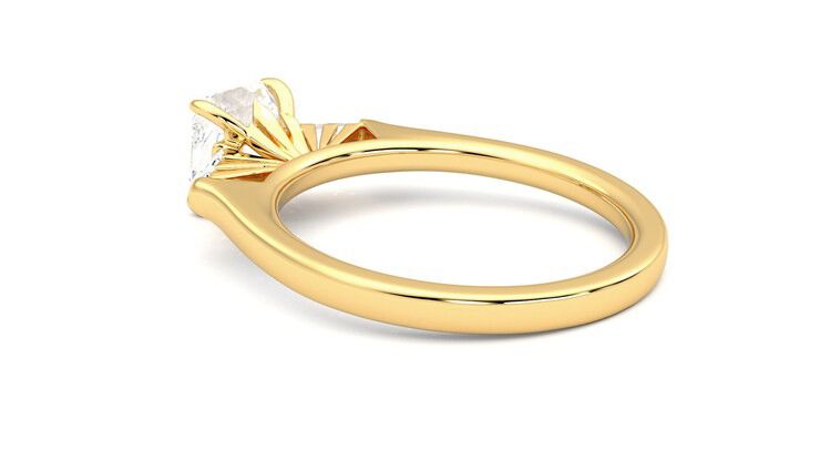 Taylor & Hart Mirror Asscher Engagement Ring 360 degree image 18