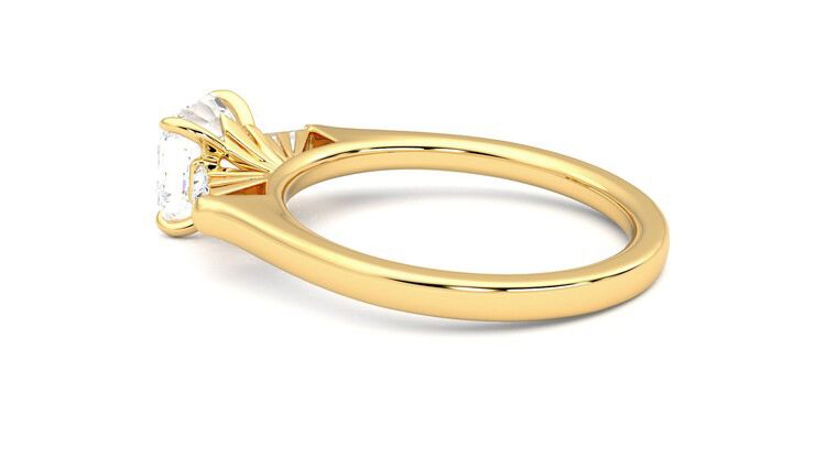 Taylor & Hart Mirror Asscher Engagement Ring 360 degree image 19