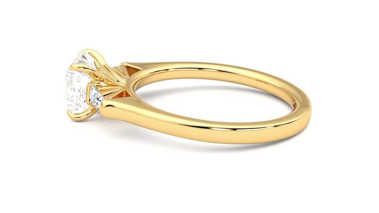 Taylor & Hart Mirror Asscher Engagement Ring 360 degree image 20