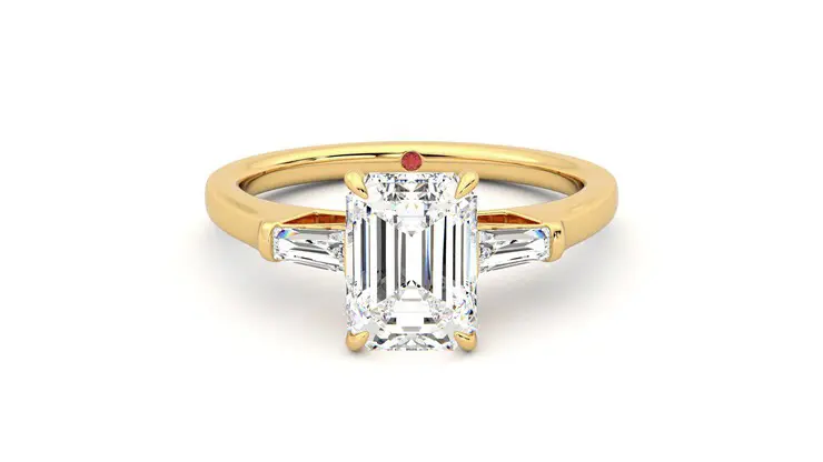Taylor & Hart Mirror Emerald Engagement Ring 360 detail 01